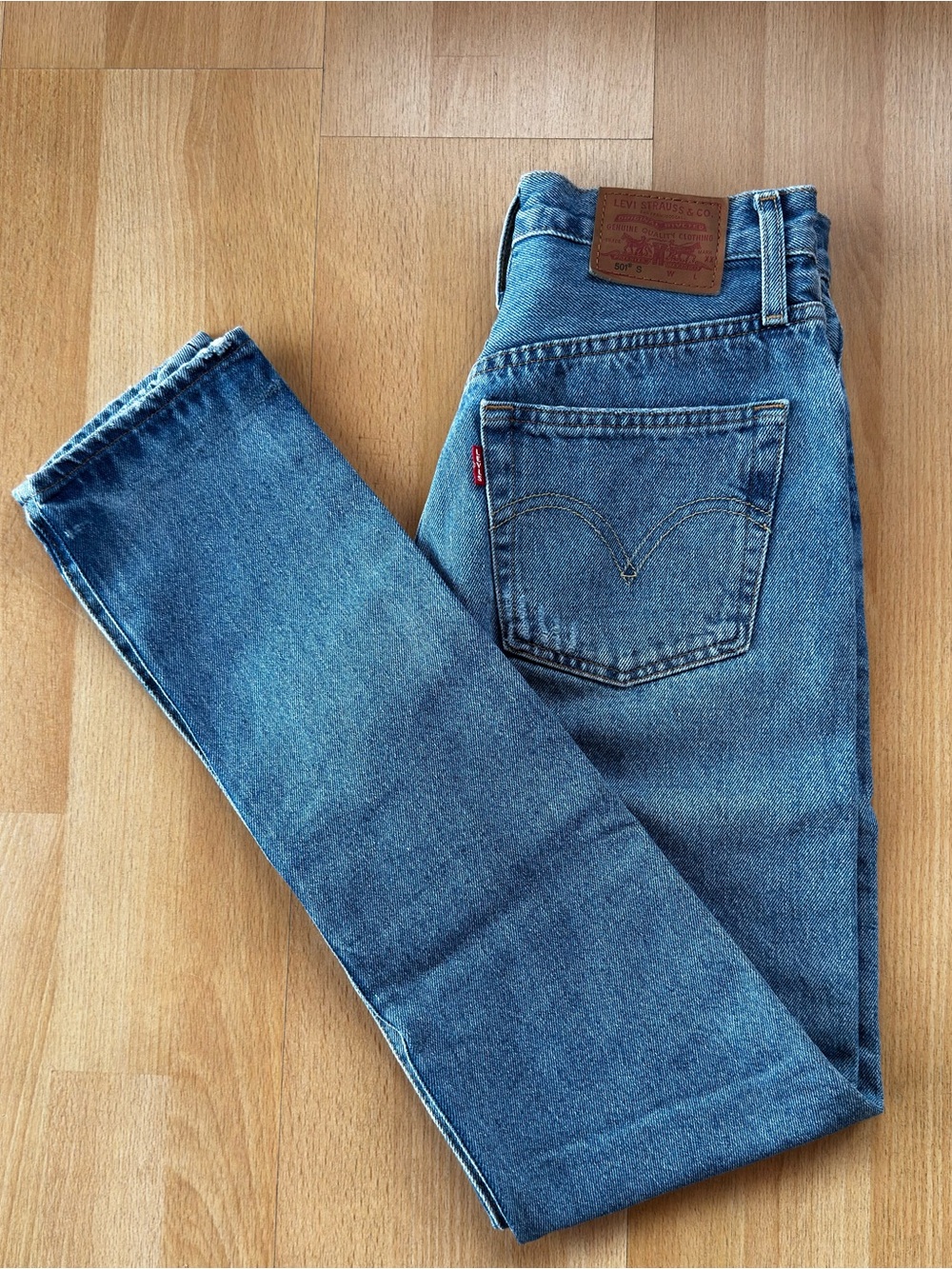 Classic Levi's 501 blue denim jeans